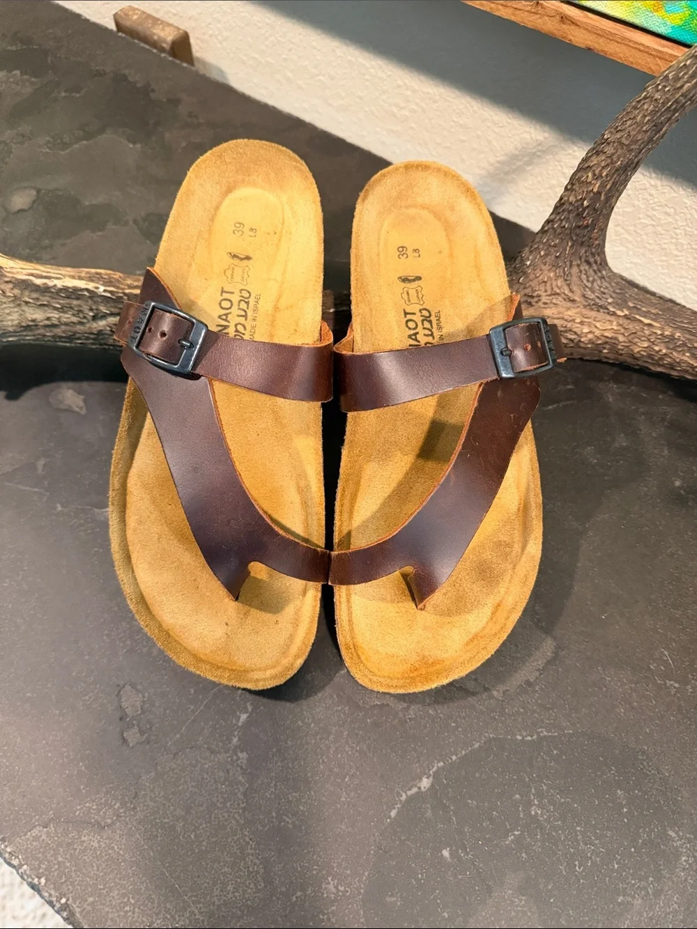 Naot Brown Leather Sandals